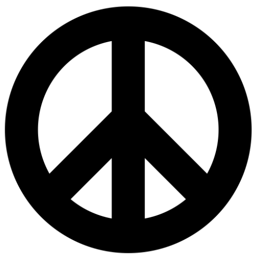 Peace Sign Iron on Decal